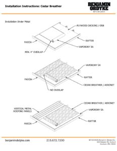 Cedar Breather Installation Under Metal