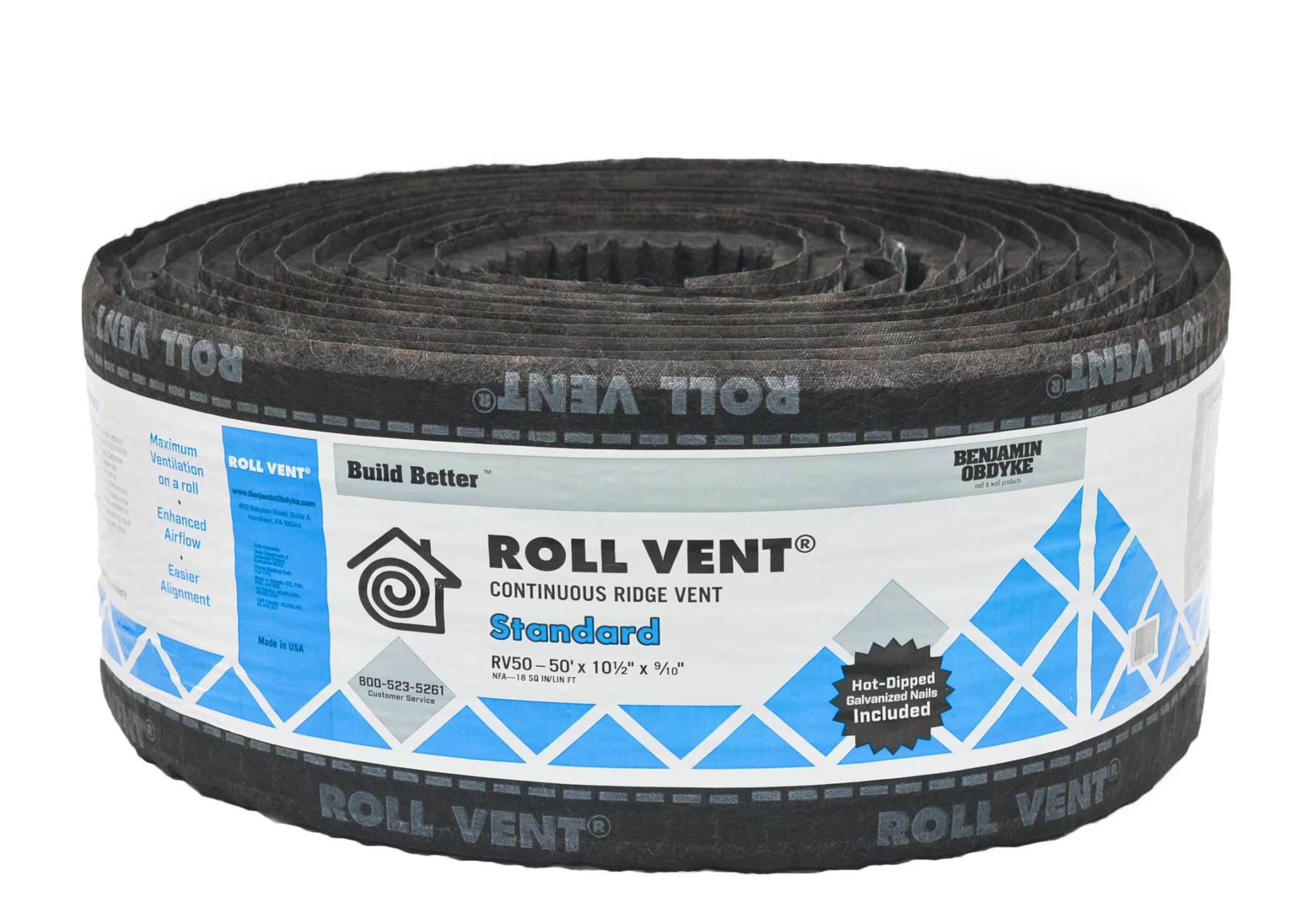 Roll Vent® Ridge Vent - Benjamin Obdyke