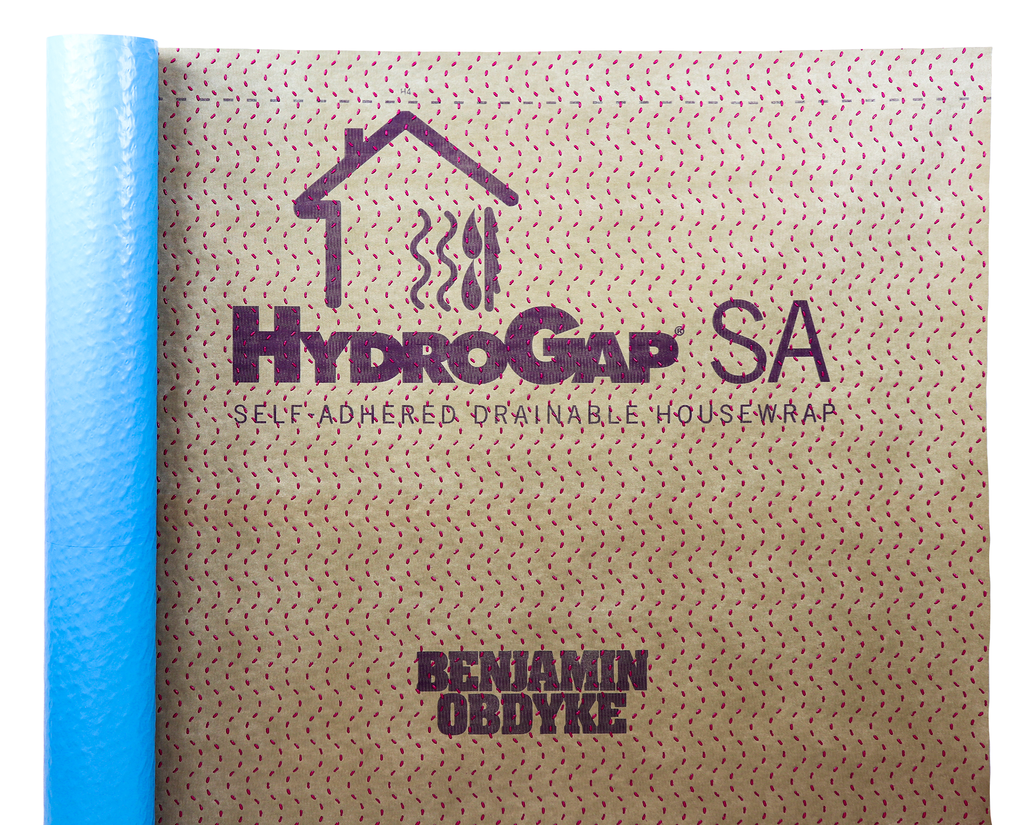 Unrolled HydroGap SA Drainable Housewrap