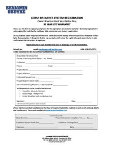 Cedar Breather System Warranty Registration_040523