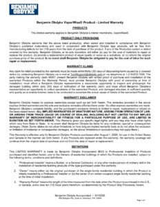 BOI 10-Year VaporWise® Product Warranty_8.01.2026